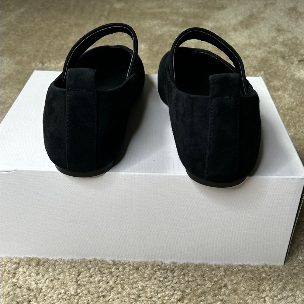 Tony Bianco Hawaii Black Suede Square-Toe Flats - Picture 7 of 8